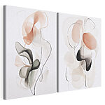 Modulaire canvasprint Vloeiende vormen in zachte kleuren