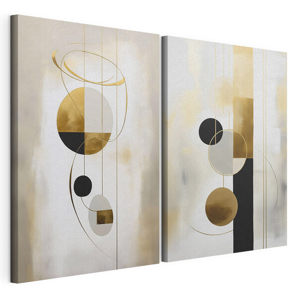 Twee kunstafbeeldingen Modulaire canvasprint Twee kunstafbeeldingen