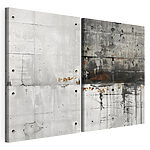 Modulaire canvasprint Structuurbeton met roestvlekken