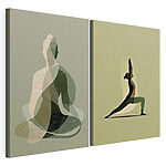 Modulaire canvasprint Vrouw die yoga doet