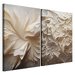 Modulaire canvasprint Collage van wit papier