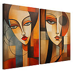 Modulaire canvasprint Collage van twee schilderijen
