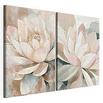 Modulaire canvasprint Verfijnde bloemen in zachte pasteltinten