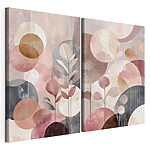 Modulaire canvasprint Twee afbeeldingen van een plant en een plant