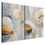 Modulaire canvasprint Abstracte vormen in een zacht kleurenpalet
