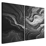 Modulaire canvasprint Zwart-witte krullen
