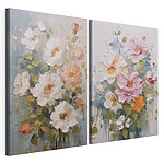 Modulaire canvasprint Schilderij van bloemen op doek