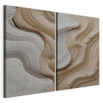 Modulaire canvasprint Natuurlijke rondingen en lijnen in aardetinten