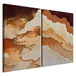 Modulaire canvasprint Abstracte lagen in warme tinten