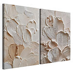 Modulaire canvasprint Zachte bloemblaadjes in subtiele lagen