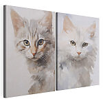 Modulaire canvasprint Twee katten die hun kop opzij hebben gedraaid
