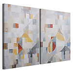 Modulaire canvasprint Schilderij van een paar pleinen