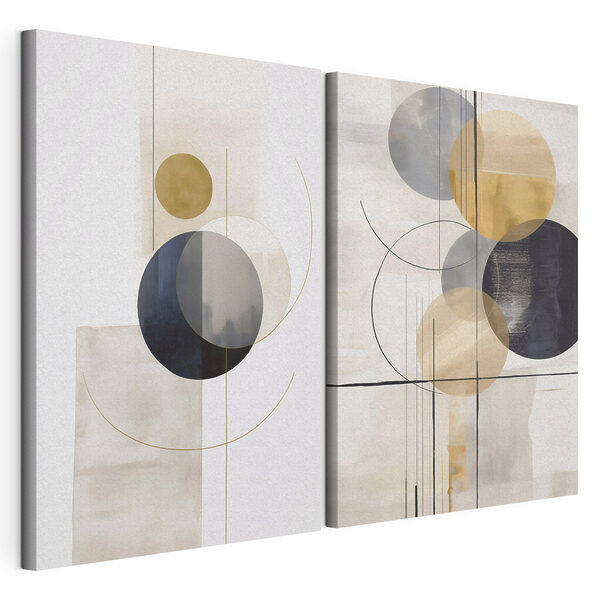 Twee kunstwerken Modulaire canvasprint Twee kunstwerken