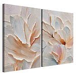 Modulaire canvasprint Zachte bloemblaadjes in zachte tinten