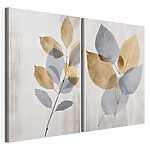 Modulaire canvasprint Elegante bladeren met een artistieke uitstraling