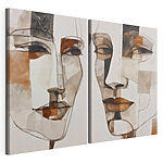 Modulaire canvasprint Collage van het gezicht van een vrouw