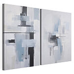 Modulaire canvasprint Schilderij in grijze en zwarte tinten