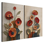 Modulaire canvasprint Bloemencollage