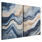Modulaire canvasprint Vloeiende lagen van zachte kleuren