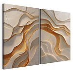 Modulaire canvasprint Golven van zachte, vloeiende patronen