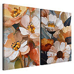 Modulaire canvasprint Levendige bloesems in zachte tinten