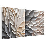 Modulaire canvasprint Zachte lagen in neutrale tinten