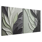 Modulaire canvasprint Een creatie met een gelaagd ontwerp geïnspireerd op bloemen