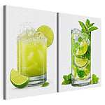 Modulaire canvasprint Er staan verfrissende citrus- en muntdrankjes voor je klaar