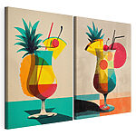 Modulaire canvasprint Twee afbeeldingen van een drankje