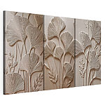 Modulaire canvasprint Elegant bloemmotief in zachte tinten