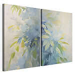 Modulaire canvasprint Zachte groene en blauwe tinten in harmonie