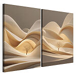Modulaire canvasprint Boom in de woestijn