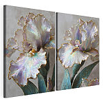 Modulaire canvasprint Fijne bloemblaadjes in zachte tinten