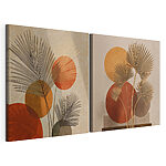 Modulaire canvasprint Twee afbeeldingen van een palmboom