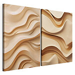 Modulaire canvasprint Vloeiende rondingen in warme tinten
