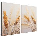 Modulaire canvasprint Elegante grassen in warme tinten
