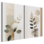 Modulaire canvasprint Zachte tinten en natuurlijke vormen gaan hand in hand