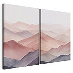 Modulaire canvasprint Screenshot van een schilderij van een bergketen