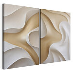 Modulaire canvasprint Vloeiende rondingen in zachte tinten