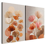 Modulaire canvasprint - Zachte tinten van bloeiende planten