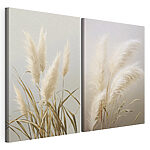 Modulaire canvasprint Zachte grassen in rustige tinten