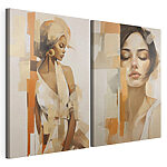 Modulaire canvasprint Collage van een vrouw
