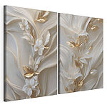 Modulaire canvasprint Vloeiende patronen vol natuurlijke elegantie