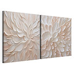 Modulaire canvasprint Fijne bloemblaadjes in zachte tinten