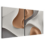 Modulaire canvasprint Organische vormen en texturen in harmonie