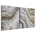 Modulaire canvasprint Abstracte patronen in zachte tinten