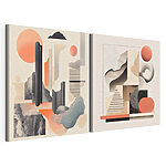 Modulaire canvasprint Collage van verschillende vormen en kleuren