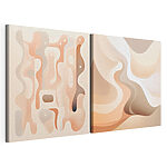 Modulaire canvasprint Abstracte vormen in zachte tinten