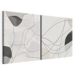Modulaire canvasprint Abstracte lijnen zorgen voor dynamische beelden