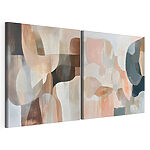 Modulaire canvasprint Twee schilderijen in verschillende kleuren